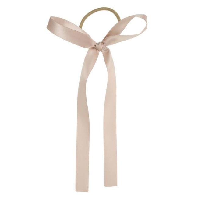 Przejdź do produktu Gumka satynowa długa kokardka Siena beżowa