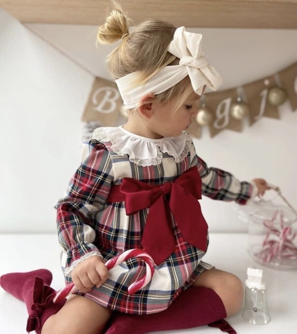 Przejdź do produktu Podkolanówki velvet kokarda bordo Condor *575