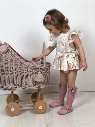 RAMPERS DOLCE FLOWERS BOW