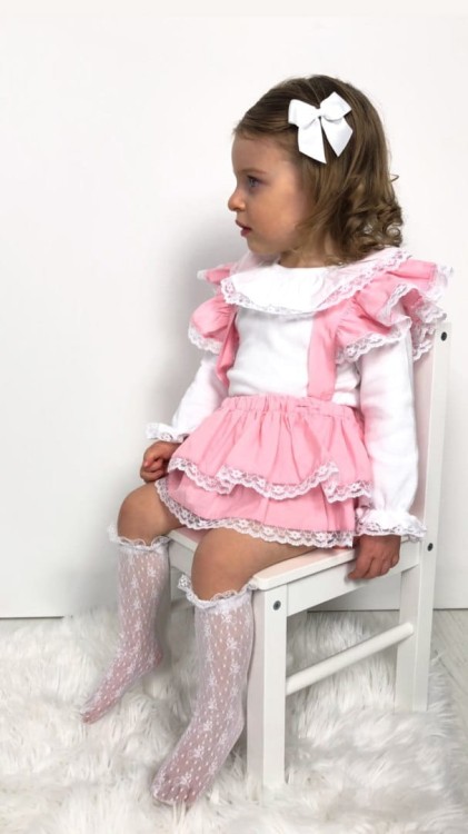 Rampers dla dziewczynki różowy candy pink bloomers