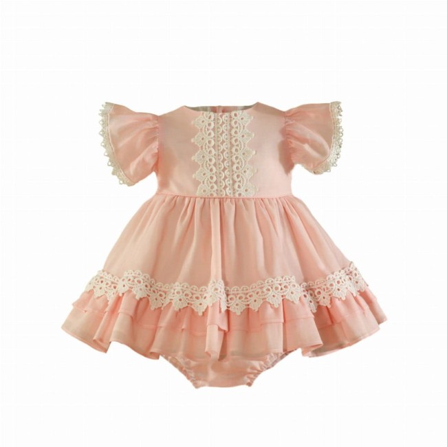 Przejdź do produktu Sukienka bloomers koronka Miranda Textil Salmon Baby148VB