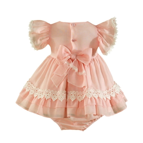 Sukienka bloomers koronka Miranda Textil Salmon Baby148VB