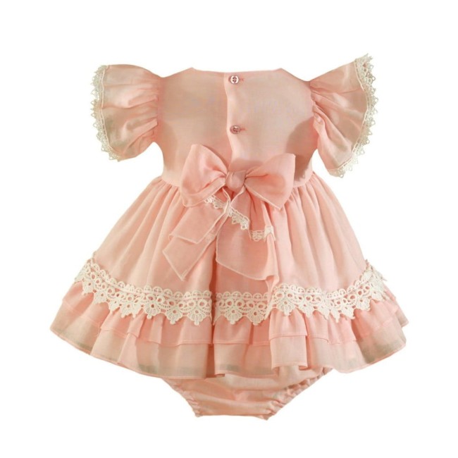 Przejdź do produktu Sukienka bloomers koronka Miranda Textil Salmon Baby148VB