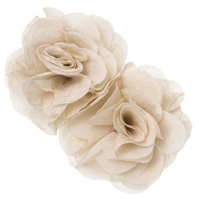 Przejdź do produktu Spinka Siena dwa kwiatki flowers beżowa