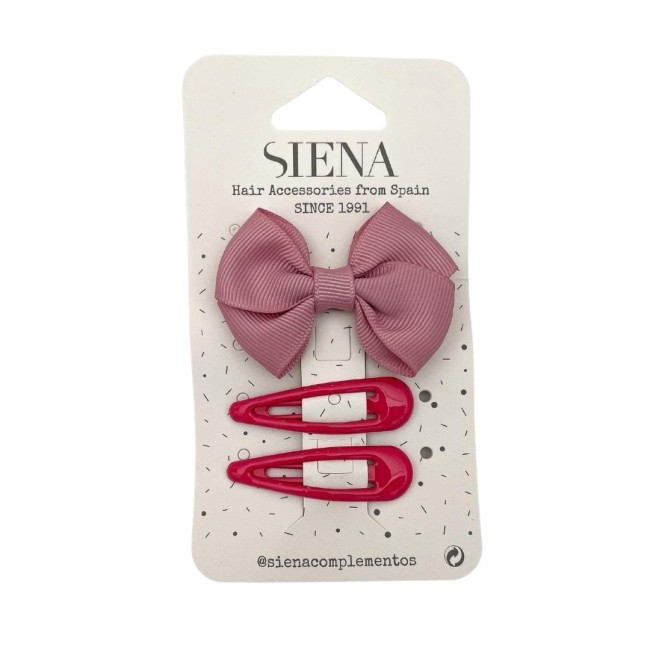 Przejdź do produktu Spinki zestaw bow clip brudny róż