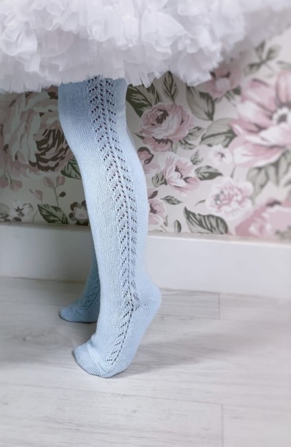 Przejdź do produktu Rajstopy openwork baby blue Condor *410
