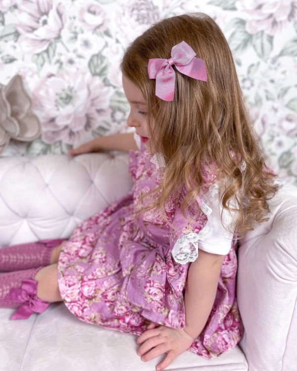 RAMPERS DOLCE PINK FLOWERS BOW