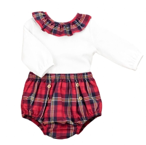 Komplet Christmas Tartan Fill Bloomers