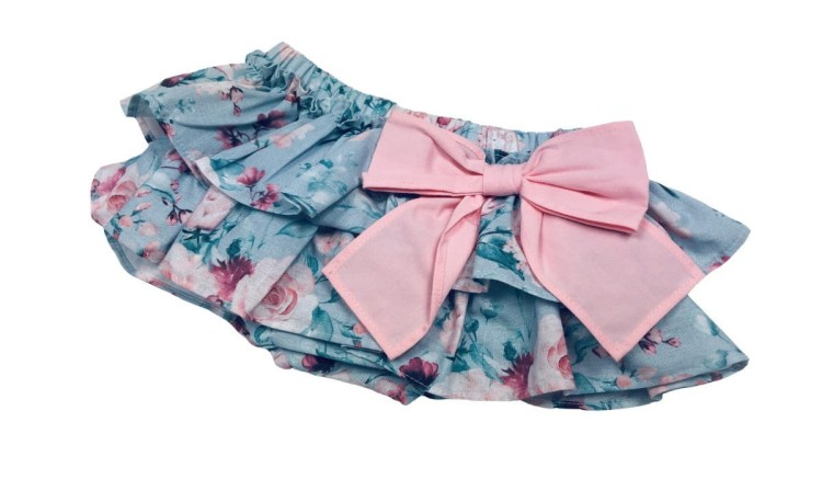 Komplet flower Bloomers bluzka dziecięcy kokardki