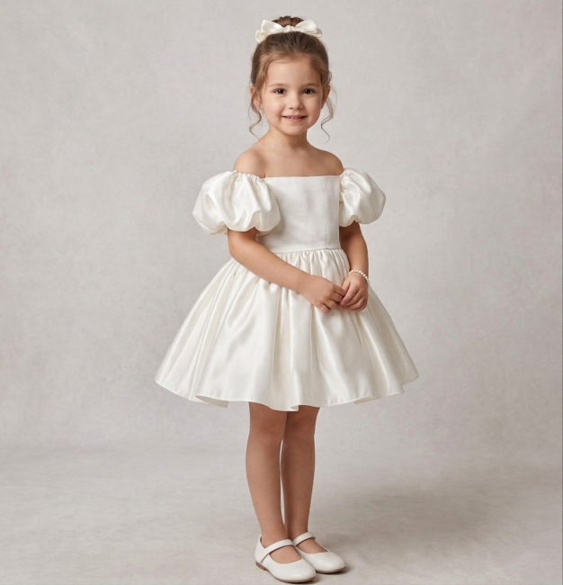 Przejdź do produktu Sukienka dla dziewczynki princess shine BABYDOLL biała