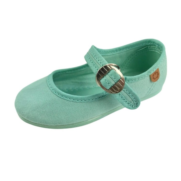 Balerinki dla dziewczynki mery jane verde aqua La Cadena