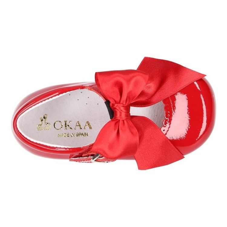 BUTY BALETKI CZERWONE KOKARDA OKAASPAIN