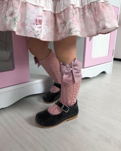 BUTY BALETKI CZARNE KOKARDA OKAASPAIN