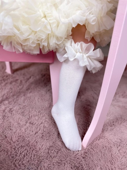 Przejdź do produktu Podkolanówki Tiulowe Tutu Ecru Mama's Feet