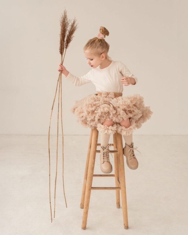 Podkolanówki Tiulowe Tutu Beż Mama's Feet