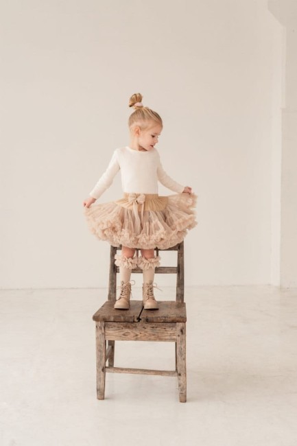 Przejdź do produktu Podkolanówki Tiulowe Tutu Beż Mama's Feet