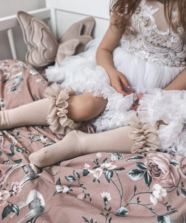 Podkolanówki Tiulowe Tutu Beż Mama's Feet