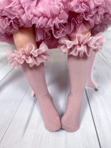 Podkolanówki Tiulowe Tutu Brudny róż Mama's Feet