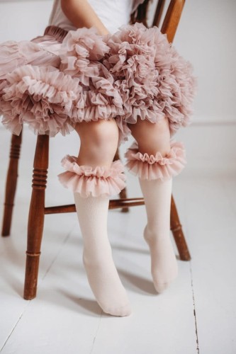 Podkolanówki Tiulowe Tutu Wenecki róż Mama's Feet