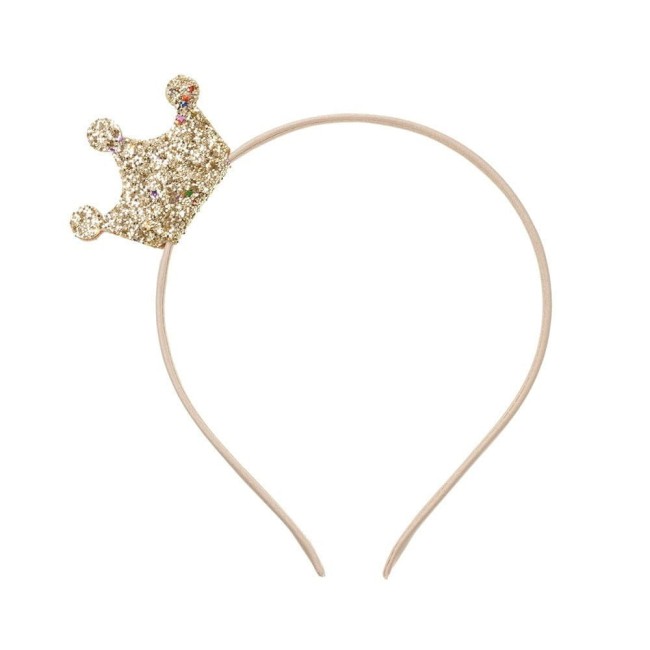 Przejdź do produktu Opaska korona glitter crown urodziny złota