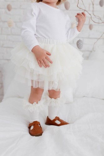 Bloomers tutu ecru falbanki tiul Manufaktura