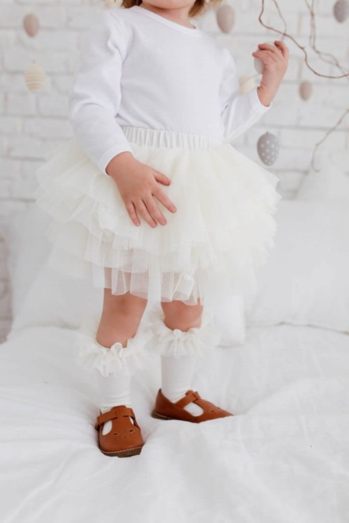 Bloomers tutu ecru falbanki tiul Manufaktura