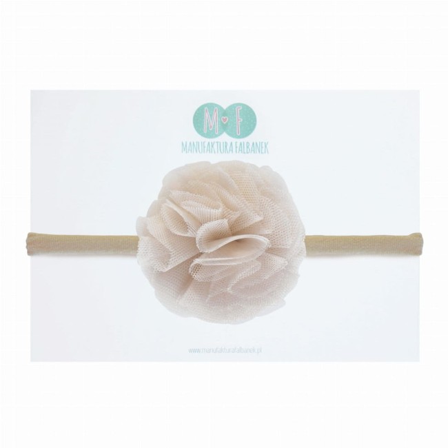 Przejdź do produktu Opaska z pomponem cappucino manufaktura