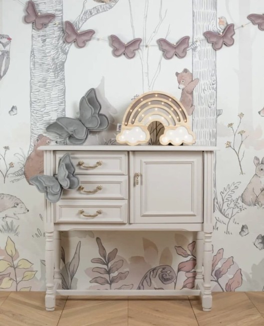 Przejdź do produktu Motyl dekoracyjny butterfly welur szary