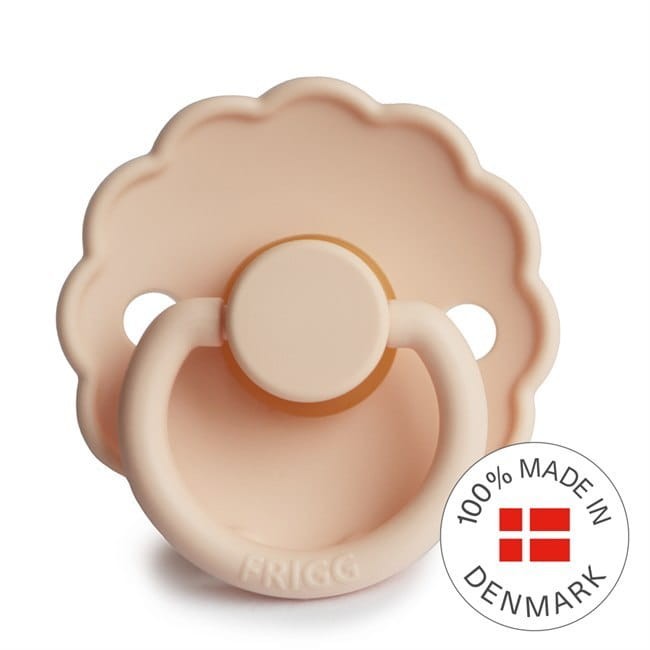 Smoczek FRIGG Daisy Kauczuk Pink Cream 0-6 miesięcy