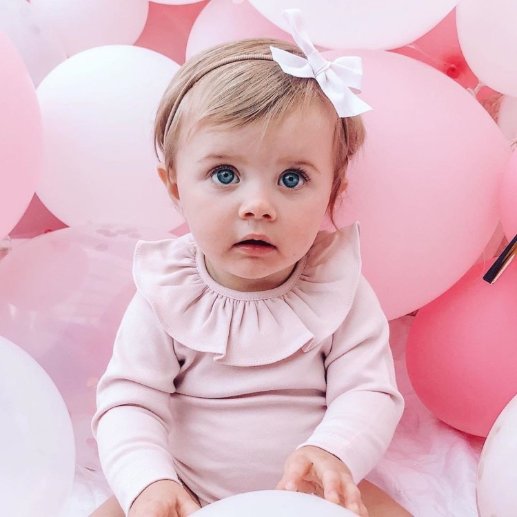 Body kołnierzyk frill różowe Babidu