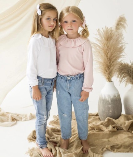 Bluzka kołnierzyk frill biała Babidu