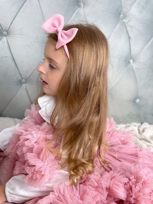 Przejdź do produktu Opaska z kokardą jasny brudny róż