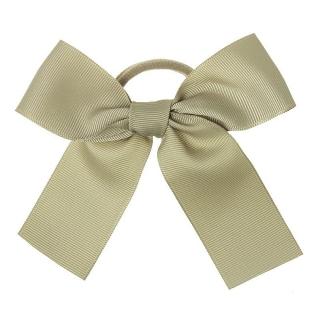 Przejdź do produktu Gumka kokarda glam długa beżowa