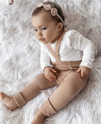 Legginsy na szelkach Condor beżowe *935