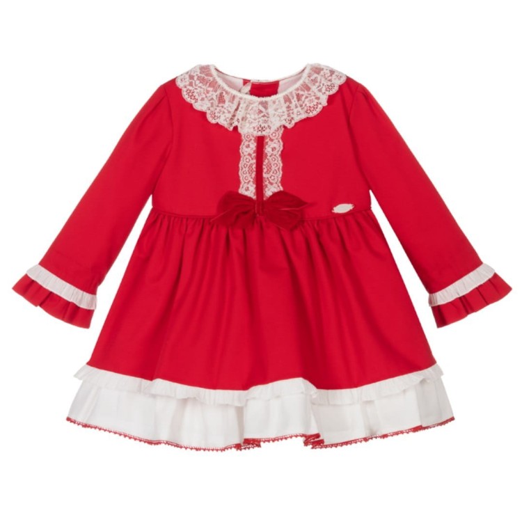 Sukienka czerwona koronka na święta dla dziewczynki Miranda 320127V
