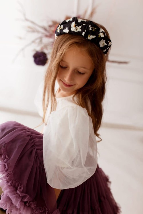 Bluzka z tiulową bufką PUF PUF ecru Manufaktura