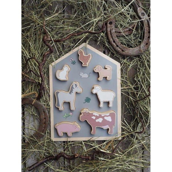 Przejdź do produktu Drewniane puzzle farma, Jabadabado