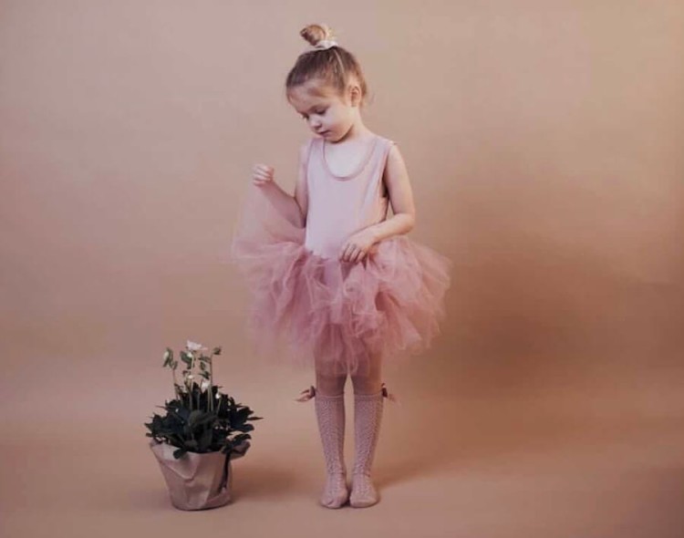 Sukienka tutu balet brudny róż dziecięca DOLLY BY LE PETIT TOM