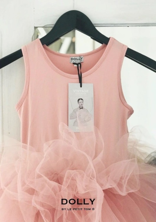 Sukienka tutu balet brudny róż dziecięca DOLLY BY LE PETIT TOM