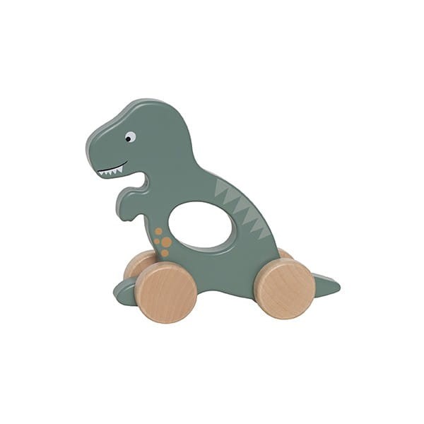 Przejdź do produktu Dinozaur drewniana zabawka na kółkach, Jabadabado