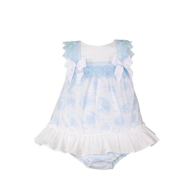 Przejdź do produktu Sukienka błękitna kwiatki flowers Miranda Textil bawełniana