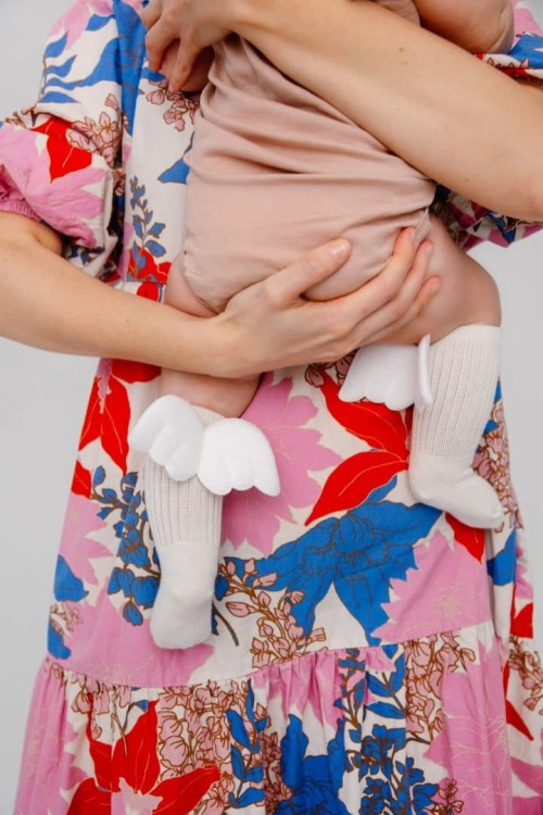 Podkolanówki biały aniołek Mama's Feet