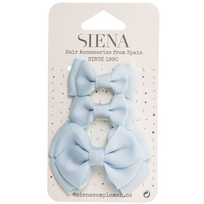 Przejdź do produktu Spinki zestaw kokardki baby blue Siena