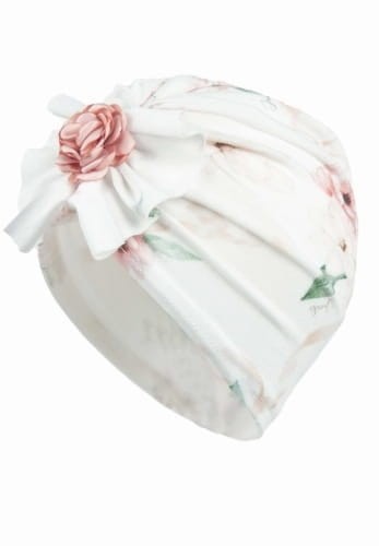 Komplet turban chusta bambus Latika aksamitka kwiaty