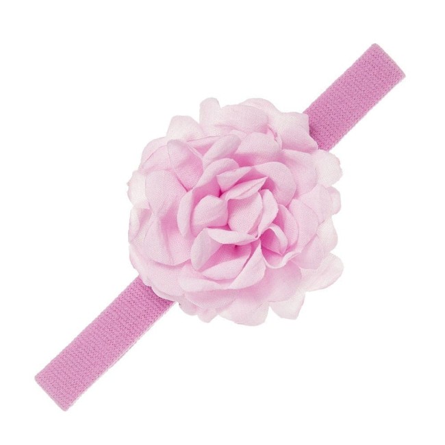 Przejdź do produktu Opaska duży kwiat chrzest dziecięca pudrowy róż Siena