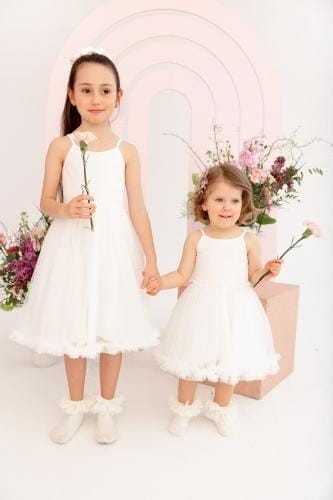 Przejdź do produktu Sukienka Princessa Manufaktura Falbanek biała falbanki