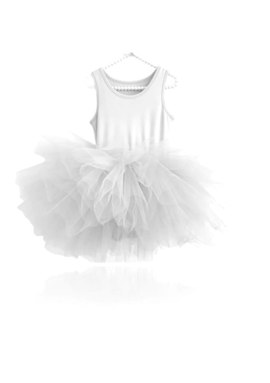 Sukienka tutu balet biała dziecięca DOLLY BY LE PETIT TOM