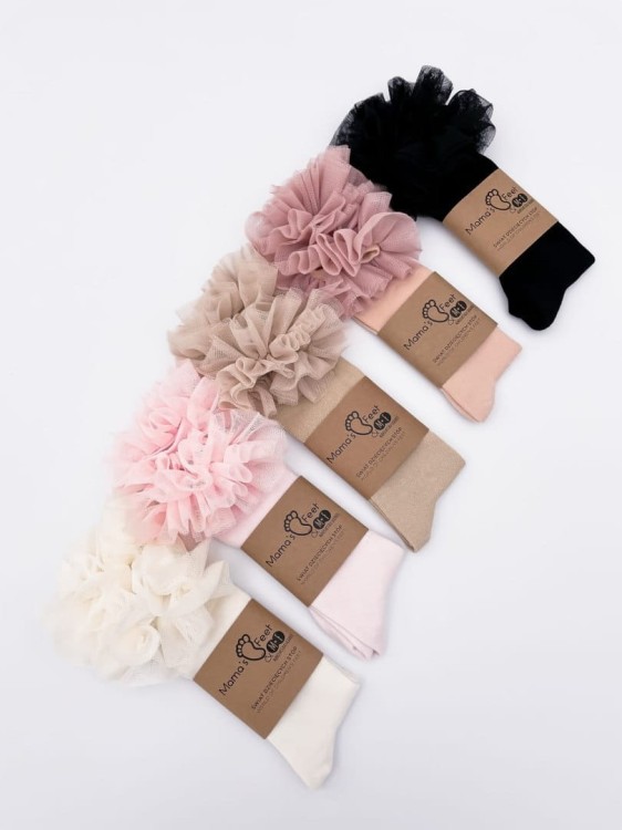 Podkolanówki Tiulowe Tutu Czarne Mama's Feet