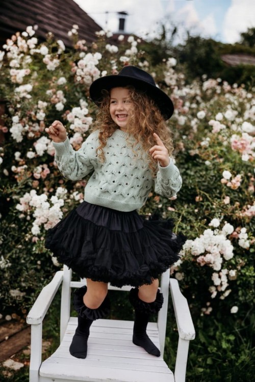 Podkolanówki Tiulowe Tutu Czarne Mama's Feet