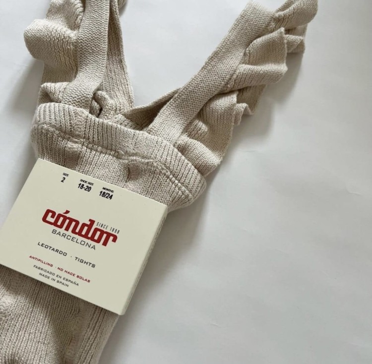Legginsy na szelkach falbanki linen wings Condor *304